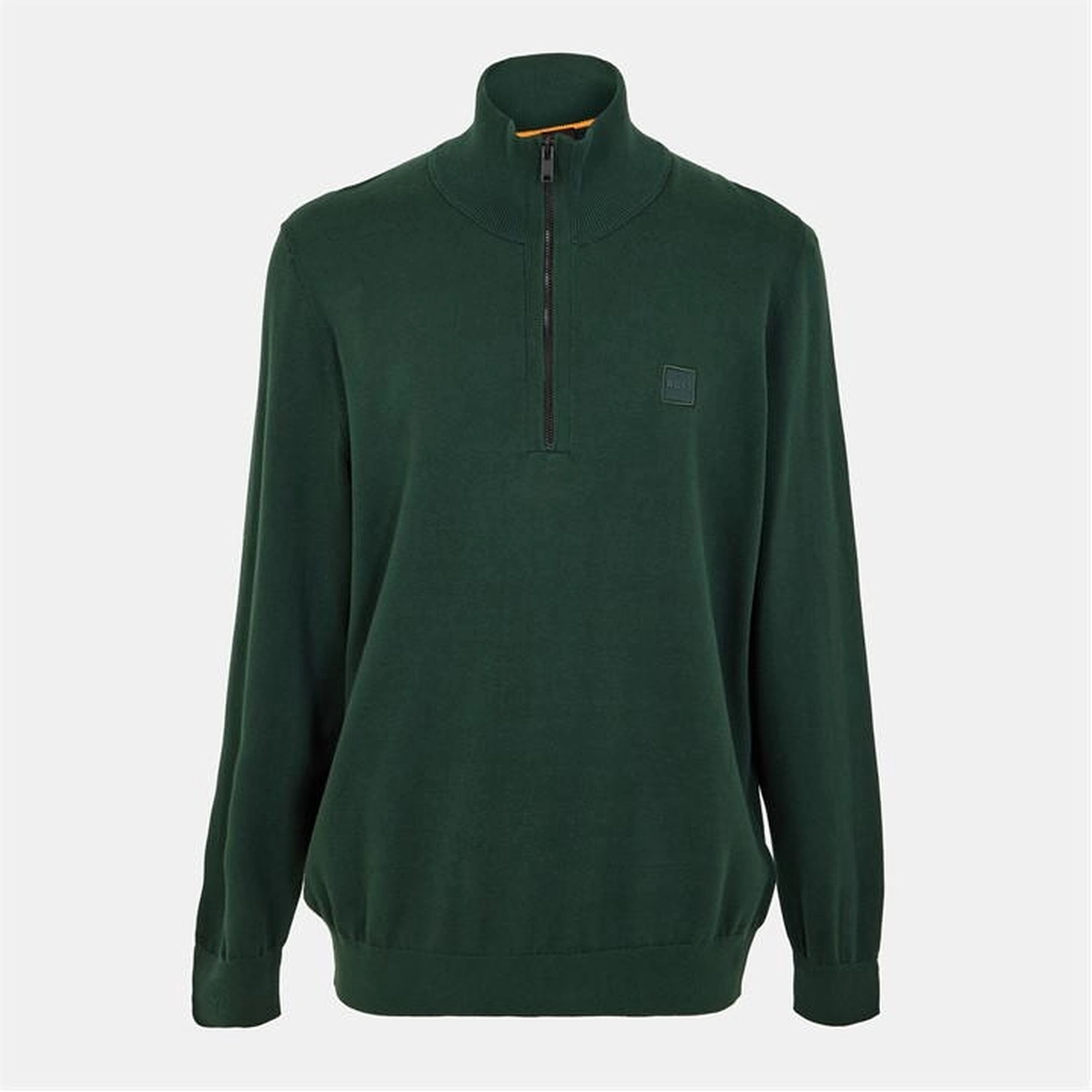 Hugo Boss Kanobix Zip-Neck Sweater - Green
